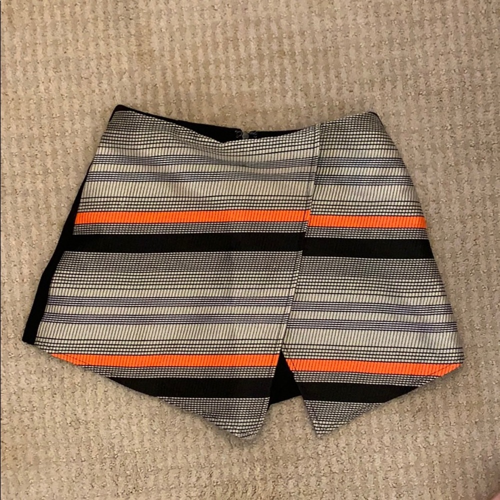 Stripe Wrap Skort